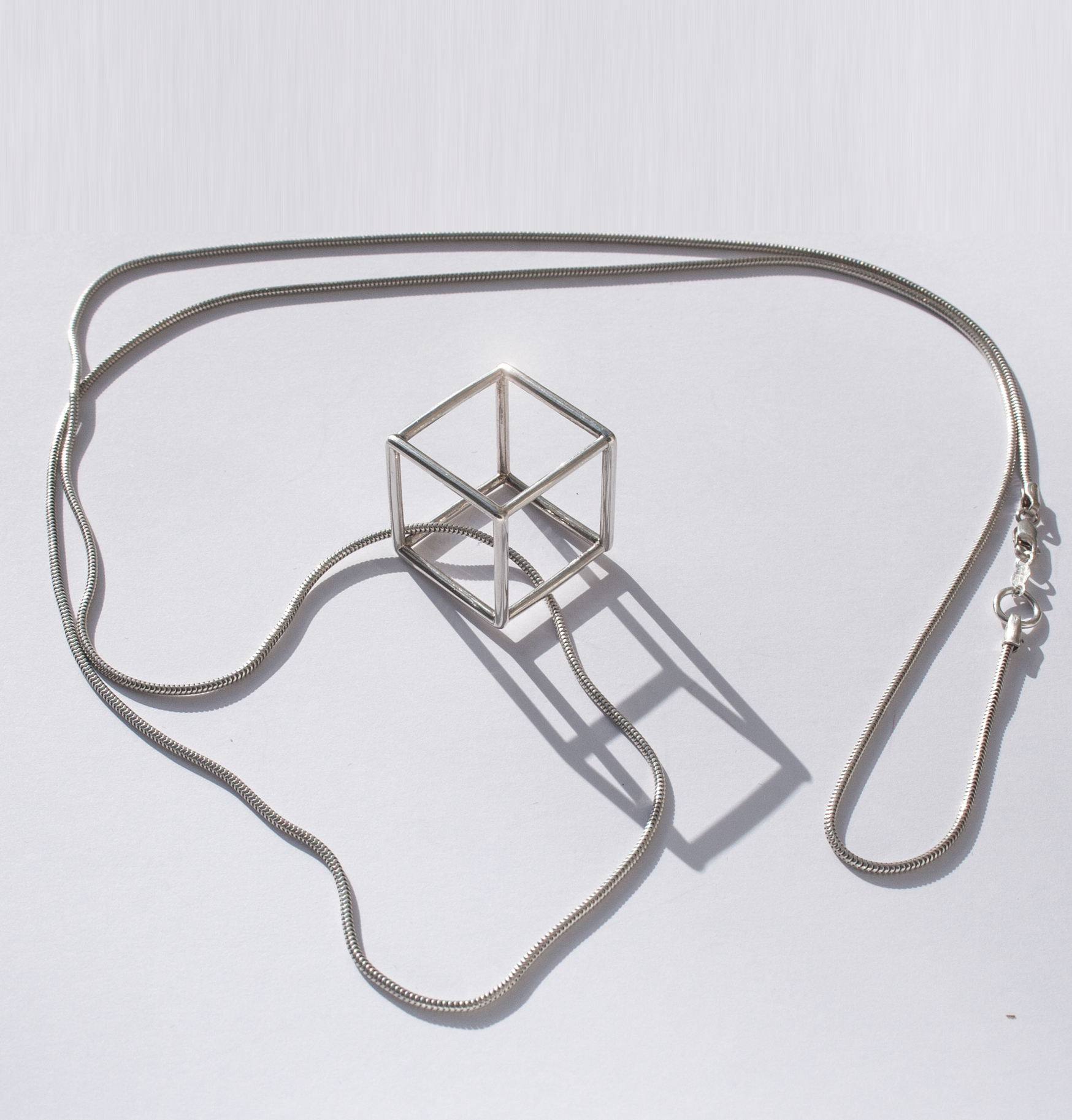 Silver Cube necklace & ring - Filia Rex