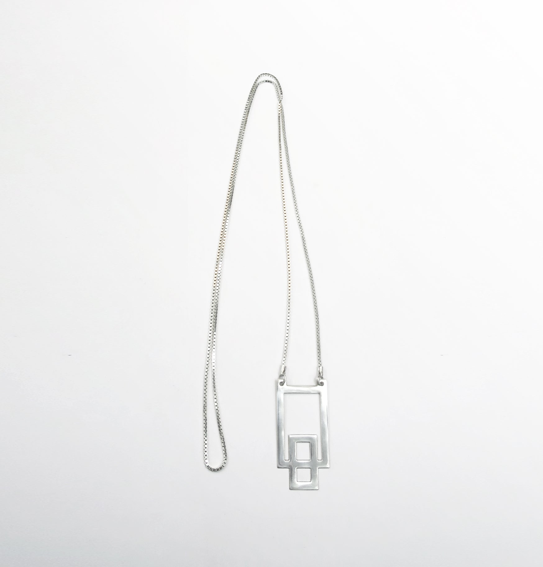 Square On Square long necklace - Filia Rex