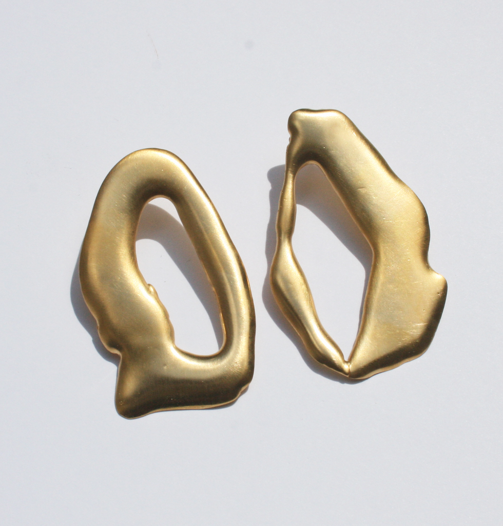 Lava Lake gold earrings