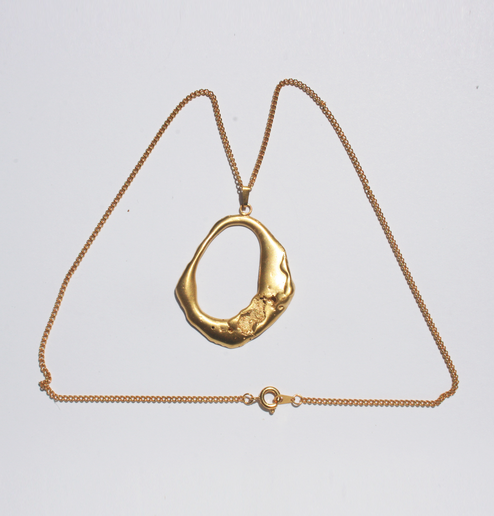 Mare Nubium gold pendant necklace