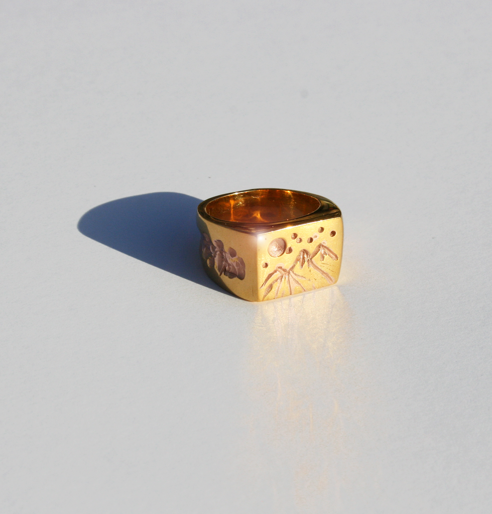 Peaks & Stars unisex ring